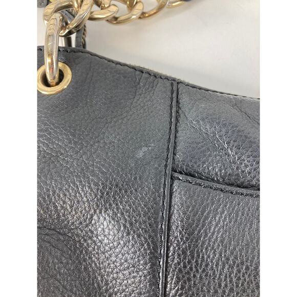 MICHAEL KORS MEDIUM SIZE BLACK PEBBLED LEATHER CROSSBODY BAG - Picture 16 of 16